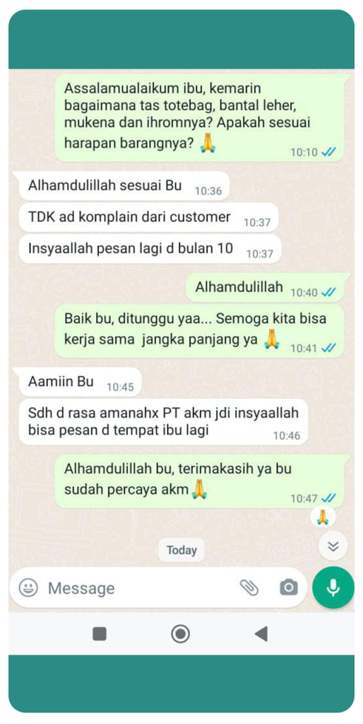 Testimoni WA